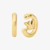 Large Logo Charm Hoop Earrings Large Logo Charm Hoop Earrings