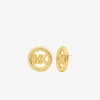 Large Logo Charm Stud Earrings Large Logo Charm Stud Earrings