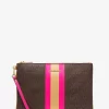 Large Logo Stripe Zip Pouch Large Logo Stripe Zip Pouch