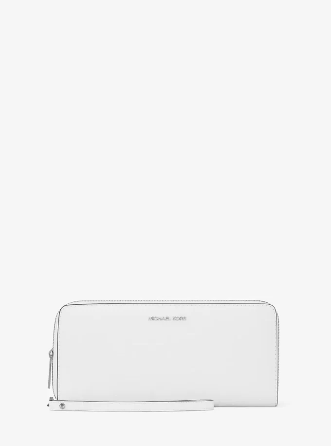 Large Pebbled Leather Continental Wallet