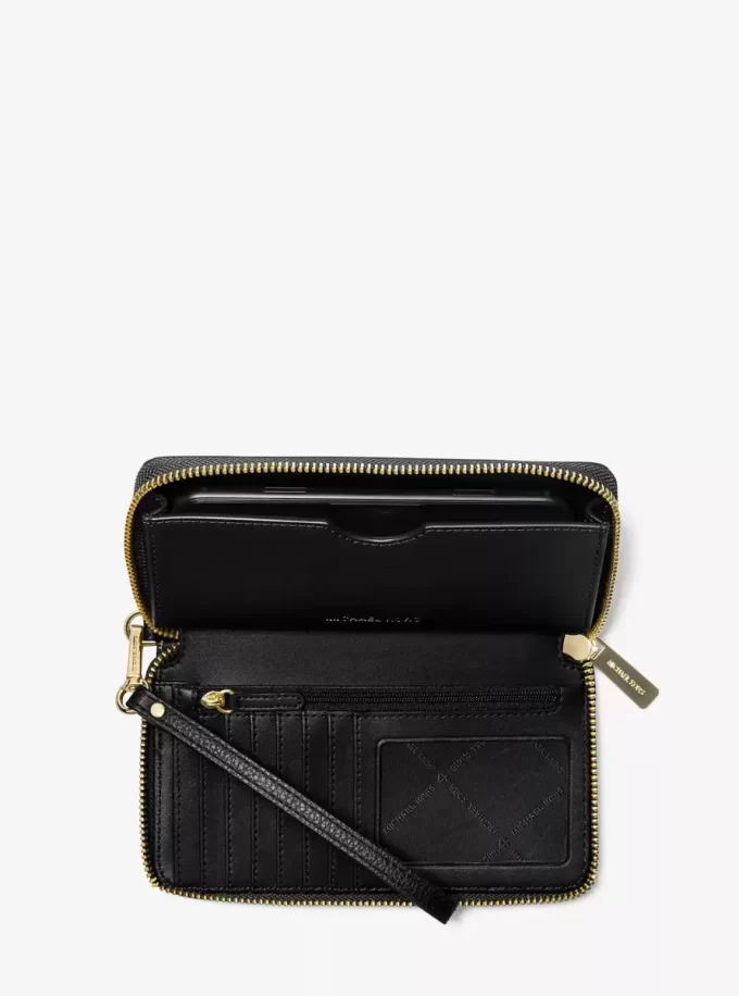 Large Pebbled Leather Smartphone Wristlet Large Pebbled Leather Smartphone Wristlet