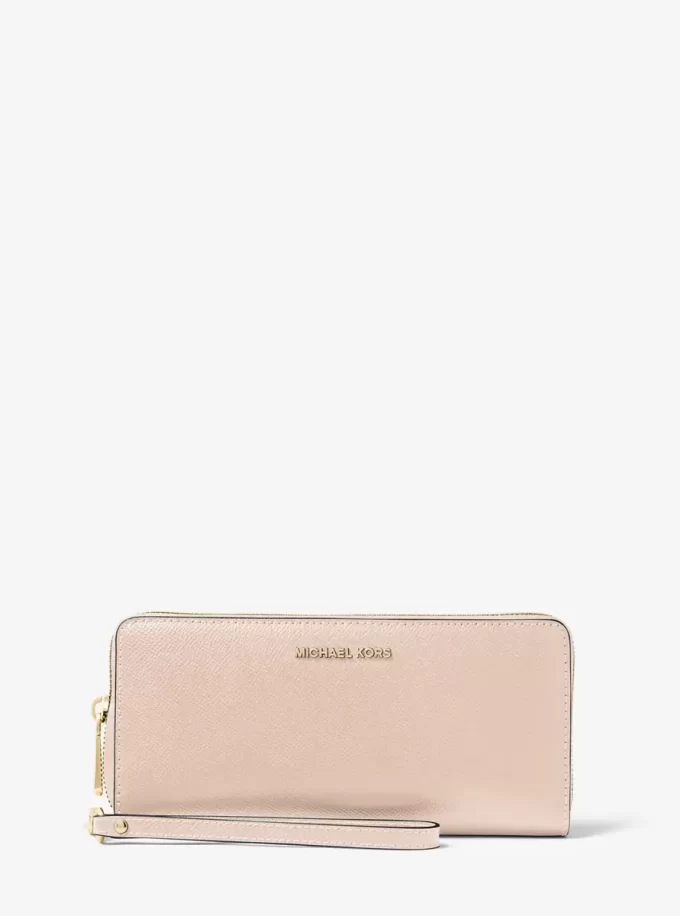 Leather Continental Wristlet