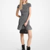 Leopard Print Smocked Mini Dress