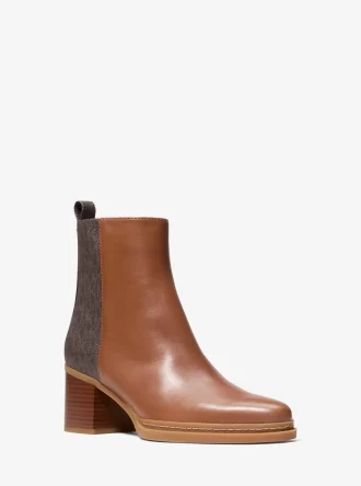 Lex Leather and Signature Logo Boot