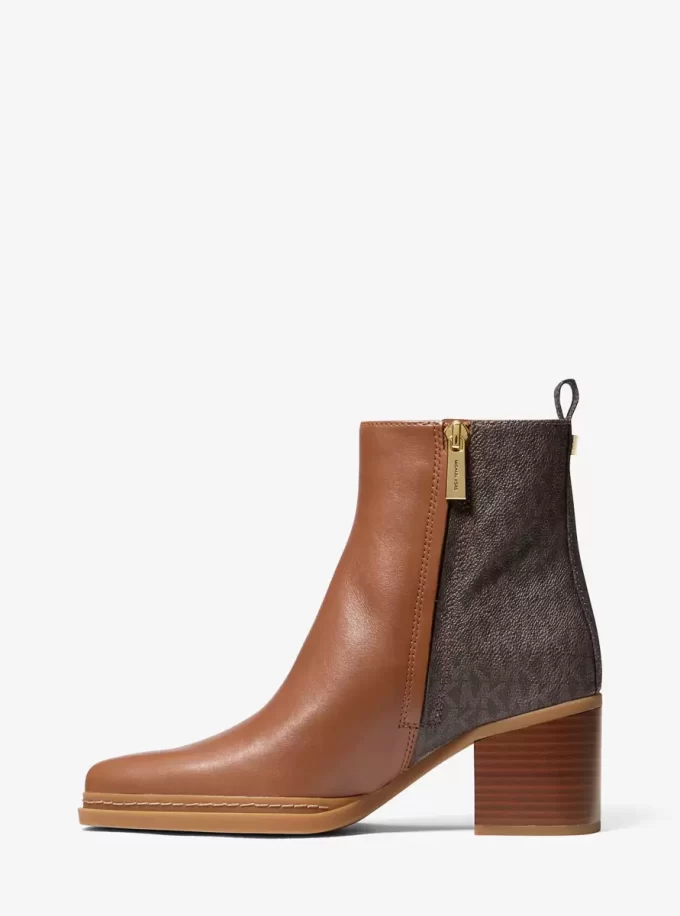 Lex Leather and Signature Logo Boot
