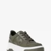 Lexi Embellished Mixed-Media Sneaker