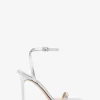 Liana Metallic Snake Embossed Leather Sandal