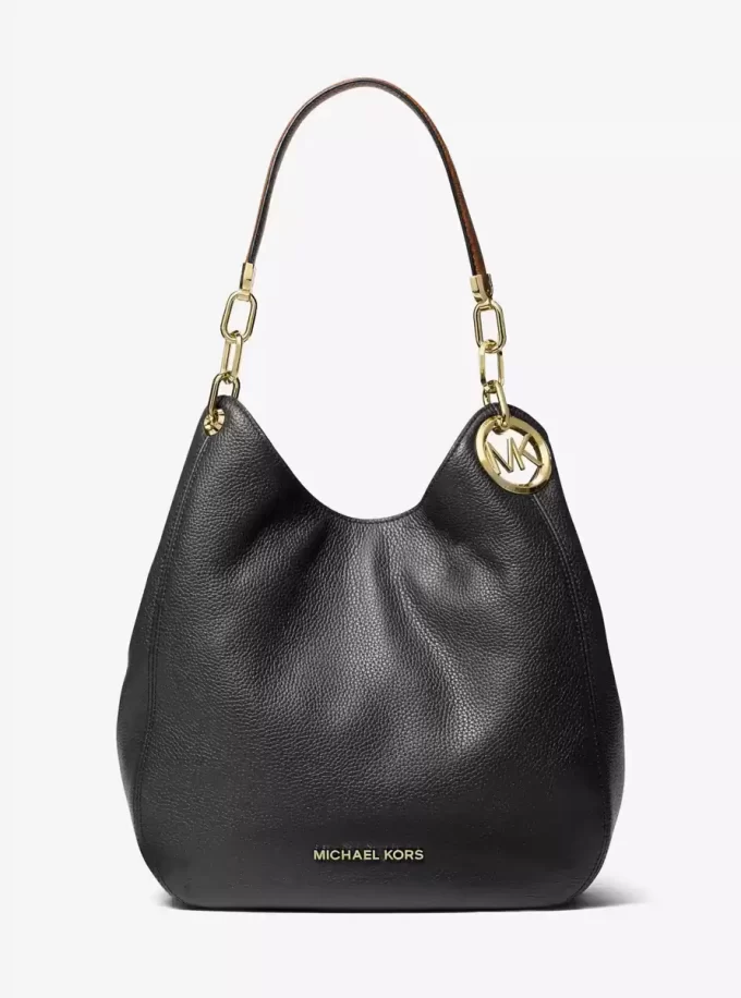 Lillie Large Pebbled Leather Shoulder Bag