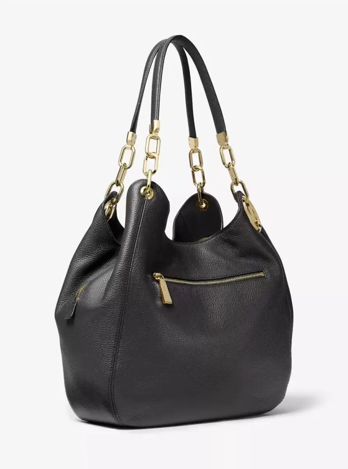 Lillie Large Pebbled Leather Shoulder Bag