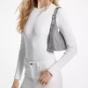 Limited-Edition Nolita Small Metallic Rhinestone Mesh Hobo Shoulder Bag