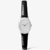 Limited-Edition Petite Maude Silver-Tone and Crocodile Embossed Leather Watch