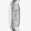 Limited-Edition Petite Maude Silver-Tone and Crocodile Embossed Leather Watch