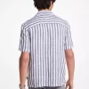Linen and Cotton Blend Striped Shirt Linen and Cotton Blend Striped Shirt