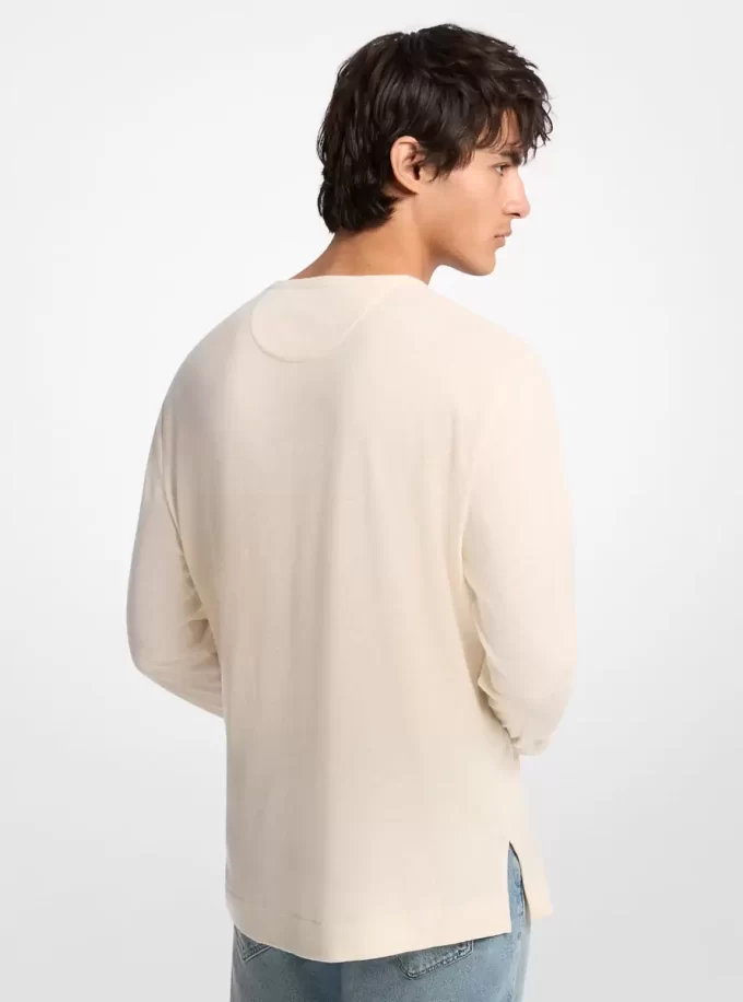 Linen and Cotton Jersey Long-Sleeve T-Shirt Linen and Cotton Jersey Long-Sleeve T-Shirt
