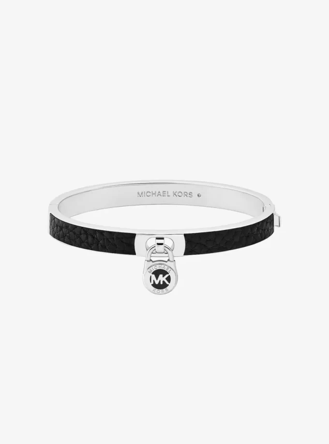 Lock Charm Leather Bangle Lock Charm Leather Bangle