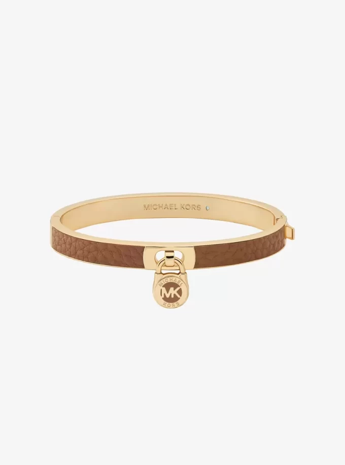 Lock Charm Leather Bangle Lock Charm Leather Bangle