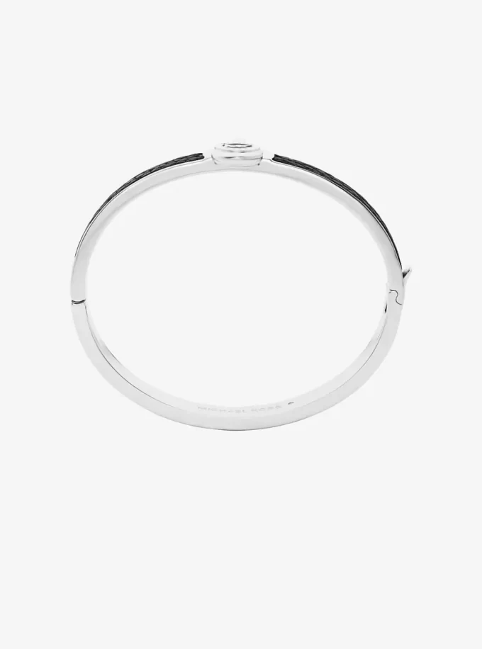 Lock Charm Leather Bangle Lock Charm Leather Bangle