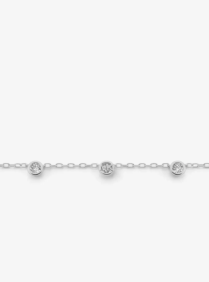 Logo Bezeled Pavé Necklace Logo Bezeled Pavé Necklace