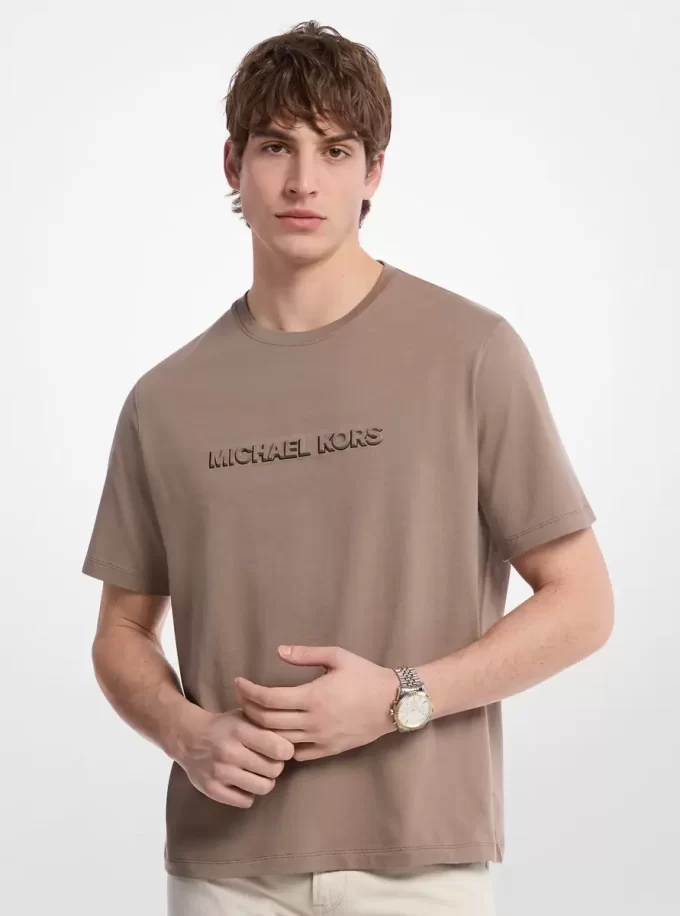 Logo Embossed Cotton Jersey T-Shirt Logo Embossed Cotton Jersey T-Shirt