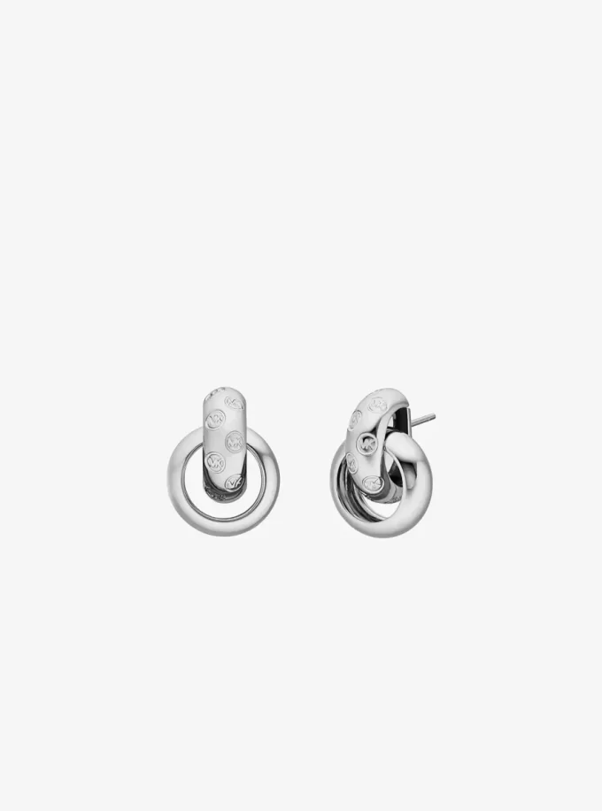 Logo Engraved Chunky Stud Earrings Logo Engraved Chunky Stud Earrings