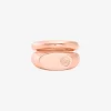 Logo Engraved Double Layered Signet Ring Logo Engraved Double Layered Signet Ring
