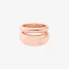 Logo Engraved Double Layered Signet Ring Logo Engraved Double Layered Signet Ring