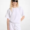 Logo Jacquard Knit Short-Sleeve Sweatshirt