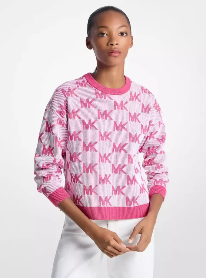 Logo Jacquard Knit Sweater