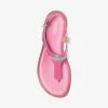 Logo Plate T-Strap Sandal