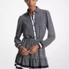 Logo Print Crepe Belted Mini Dress Logo Print Crepe Belted Mini Dress