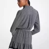 Logo Print Crepe Belted Mini Dress Logo Print Crepe Belted Mini Dress