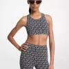 Logo Stretch Nylon Sports Bra