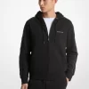 Logo Tape Cotton Blend Zip-Up Hoodie Logo Tape Cotton Blend Zip-Up Hoodie