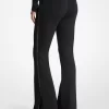 Logo Tape Stretch Nylon Flared Leggings