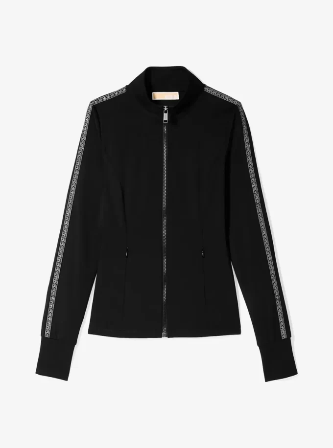 Logo Tape Stretch Nylon Jacket
