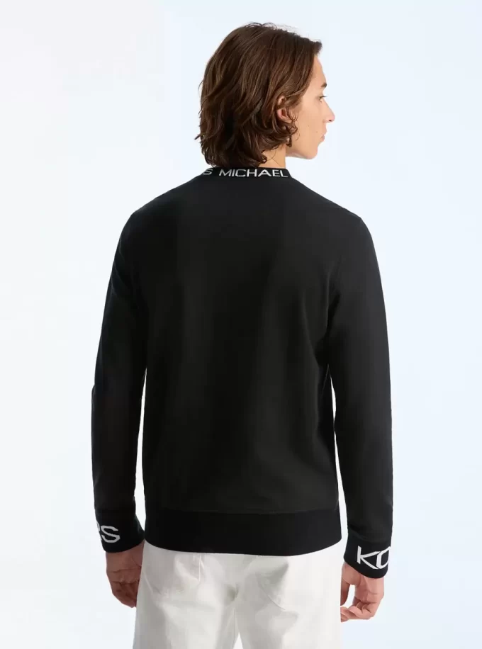 Logo Trim Cotton Blend Sweatshirt Logo Trim Cotton Blend Sweatshirt