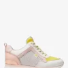 Maddy Color-Block Mixed-Media Trainer
