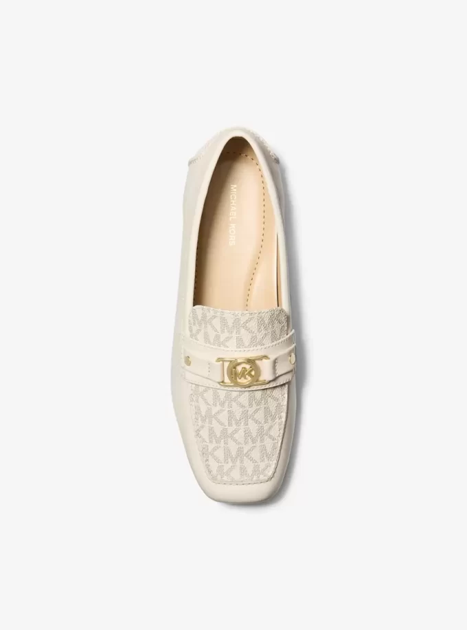 Mandy Leather and Signature Logo Moccasin Loafer