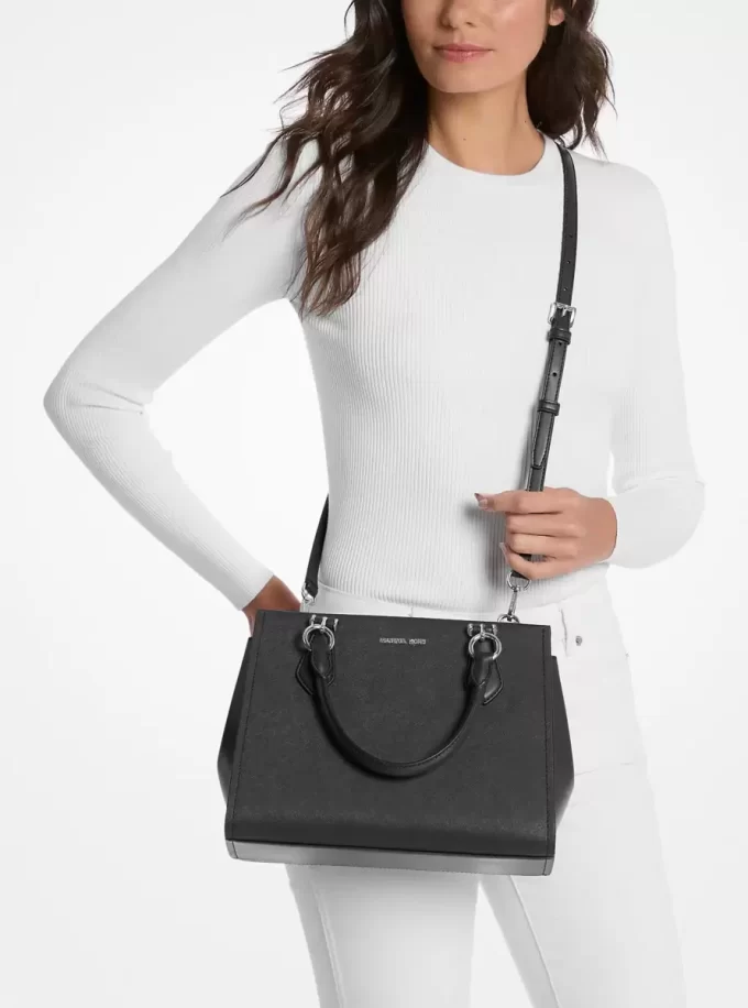 Marilyn Medium Saffiano Leather Satchel Marilyn Medium Saffiano Leather Satchel