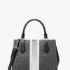 Marilyn Medium Signature Logo Stripe Satchel Marilyn Medium Signature Logo Stripe Satchel