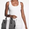 Marilyn Medium Signature Logo Stripe Satchel Marilyn Medium Signature Logo Stripe Satchel