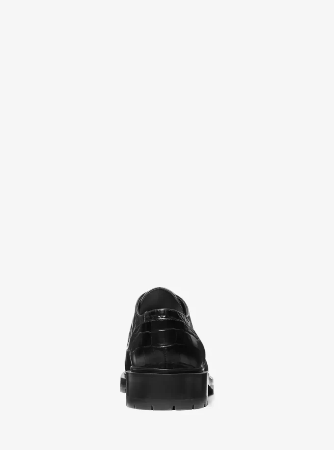 Marte Crocodile Embossed Leather Oxford
