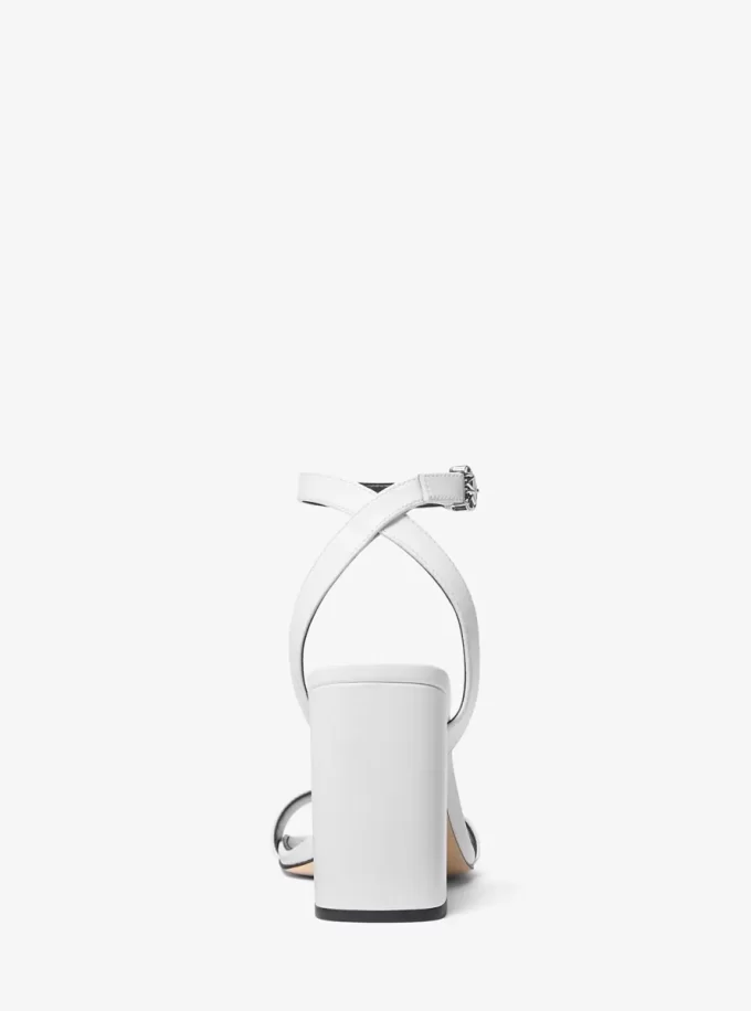 Merriam Leather Block Heel Sandal