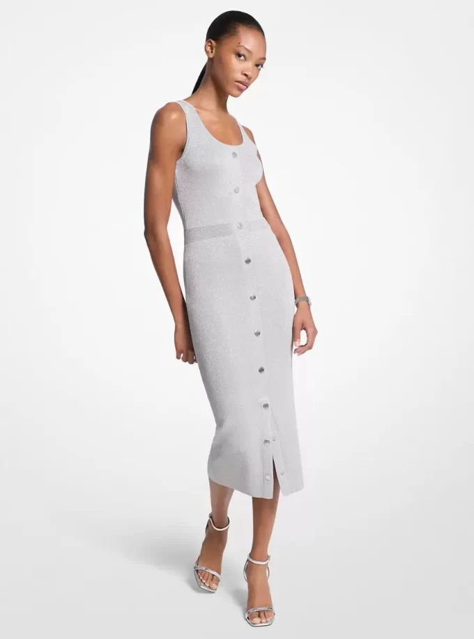 Metallic Knit Midi Tank Dress Metallic Knit Midi Tank Dress