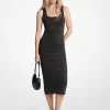 Metallic Logo Jacquard Midi Dress