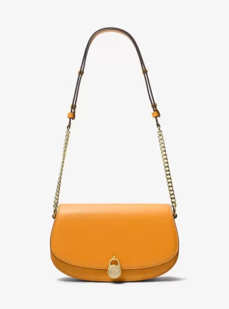 Mila Medium Leather Messenger Bag