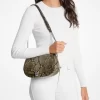Mila Medium Snake Embossed Messenger Bag
