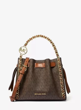 Mina Small Signature Logo Chain Crossbody Bag Mina Small Signature Logo Chain Crossbody Bag
