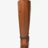 Mindy Leather and Signature Logo Trim Boot