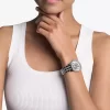 Mini Bryant Pavé Logo Silver-Tone Watch